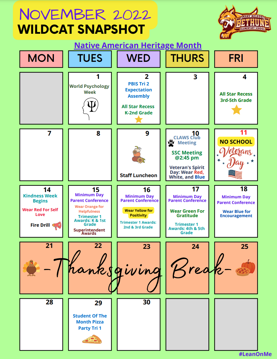 Month of November